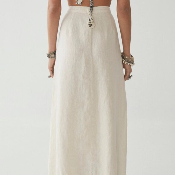 NWOT Maison Hotel Calota Button Front Midi Skirt - Picture 3 of 12